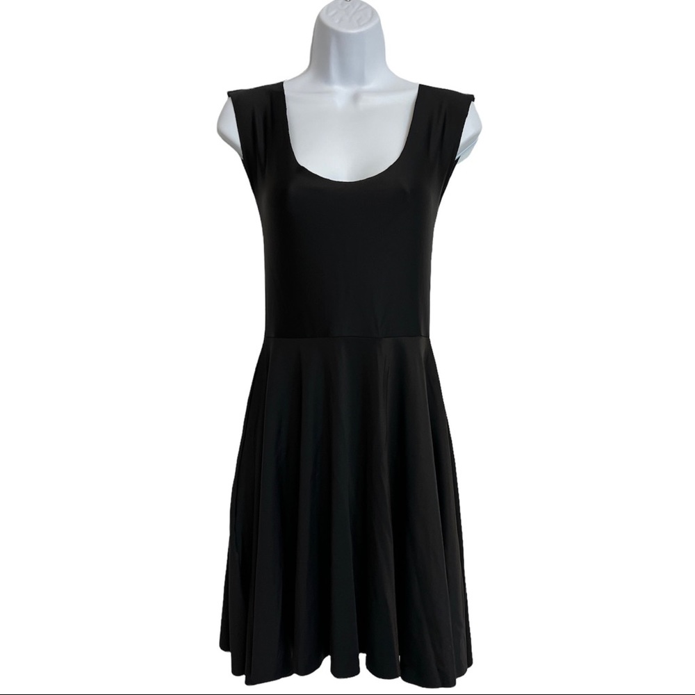 Linwood Womens Size Small Sleeveless Black Dress Made in USA